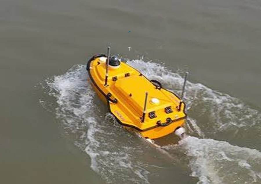 CHCNAV APACHE 4 survey vessel on a bathymetric run.