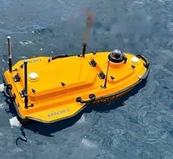 CHCNAV APACHE 4 uncrewed survey vessel on the water.