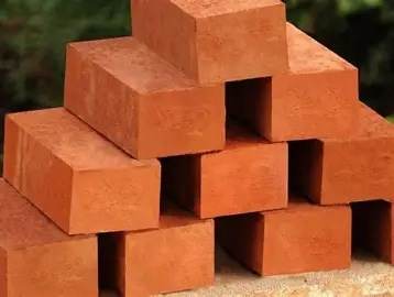 Burnt clay bricks.