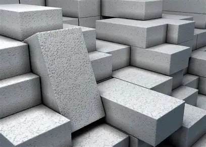 Solid concrete blocks.